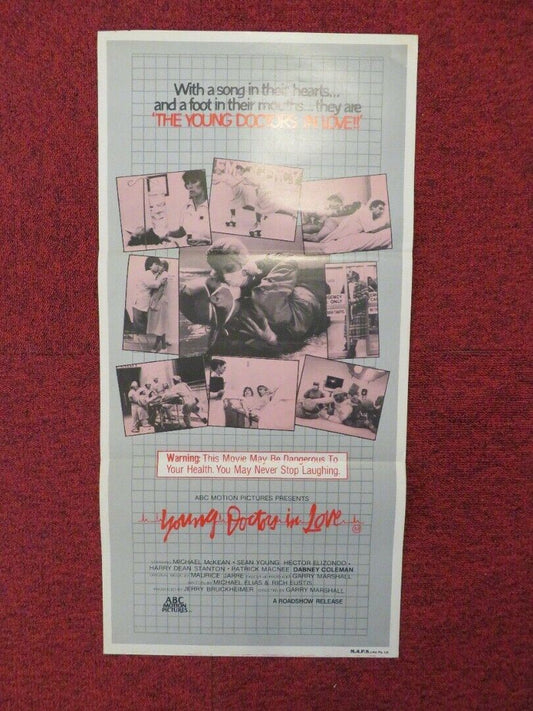 THE YOUNG DOCTORS IN LOVE FOLDED AUSTRALIAN DAYBILL POSTER SEAN YOUNG 1982