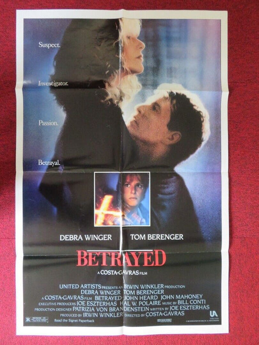 BETRAYED  FOLDED US ONE SHEET POSTER DEBRA WINGER TOM BERENGER 1988