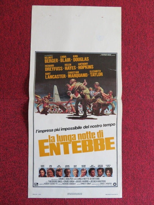 LA LUNGA NOTTE DI ENTEBBE ITALIAN LOCANDINA(27.5"x13") POSTER 1976