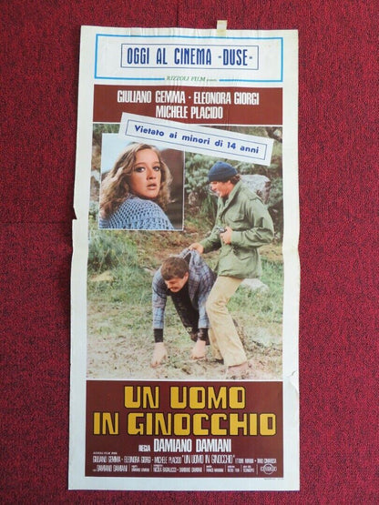 UN UOMO IN GINOCCHIO ITALIAN LOCANDINA(27.5"x13.5") POSTER GIUKIANO GEMMA 1979