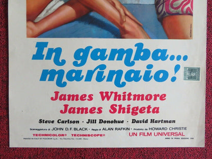 IN GAMBA... MARINAIO! ITALIAN LOCANDINA (27.5"x13") POSTER 1968