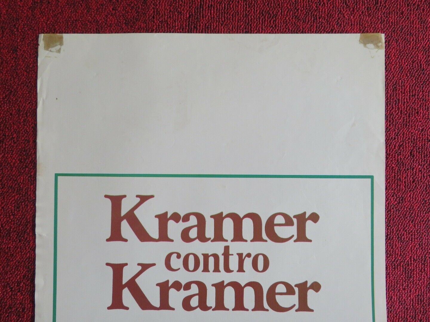 KRAMER CONTRO KRAMER ITALIAN LOCANDINA (27.5"x13.5") POSTER HOFFMAN 1979