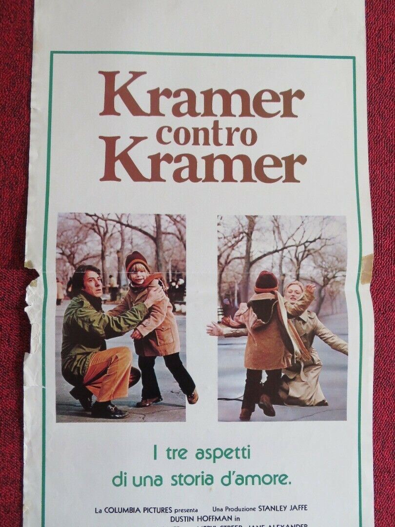 KRAMER CONTRO KRAMER ITALIAN LOCANDINA (27.5"x13.5") POSTER HOFFMAN 1979