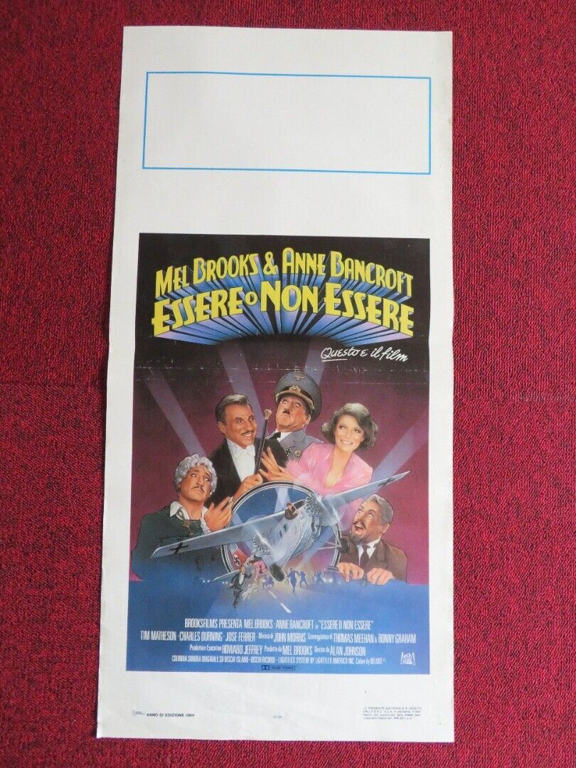 ESSERE O NON ESSERE ITALIAN LOCANDINA (27.5"x13.5") POSTER MEL BROOKS 1983