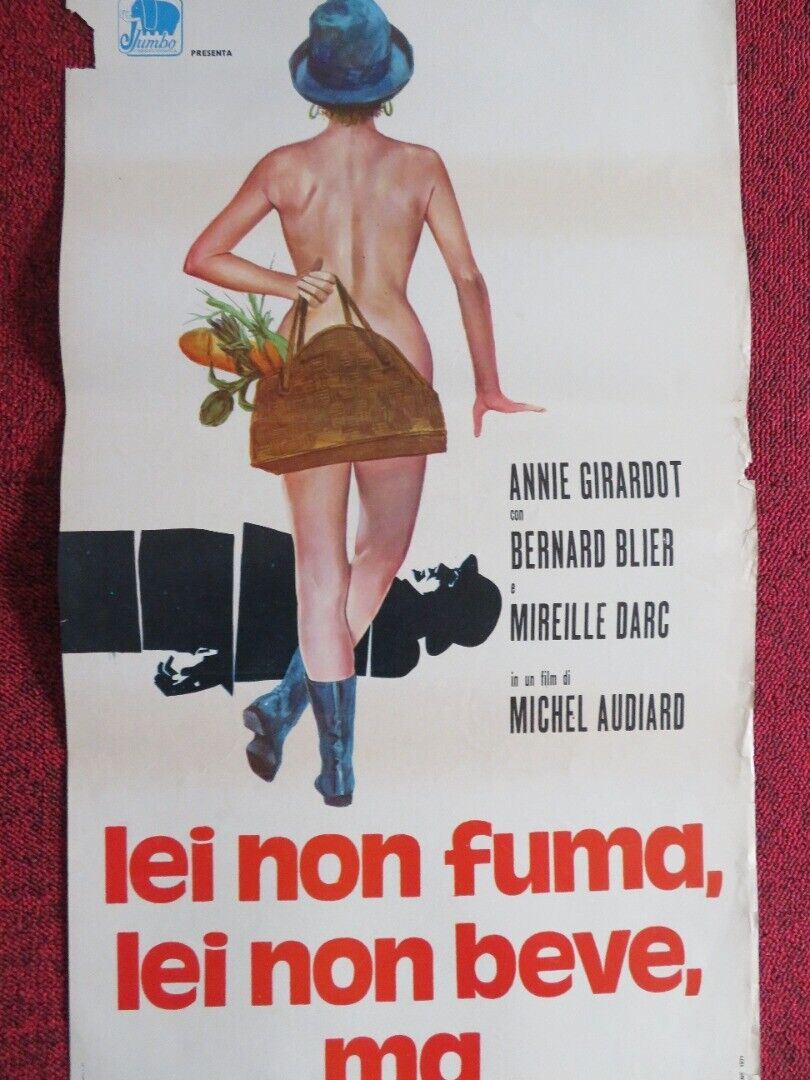 LEI NON FUMA, LEI NON BEVE, MA... ITALIAN LOCANDINA (27.5"x13") POSTER 1970