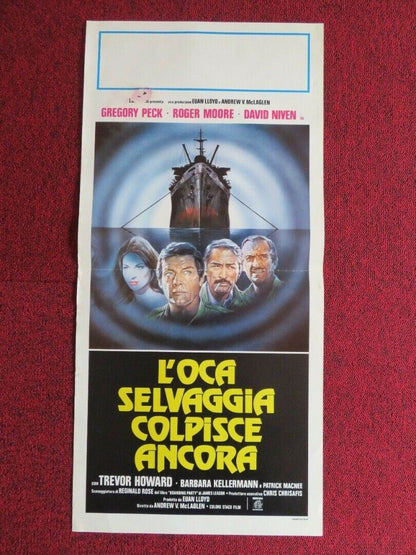 L'OCA SELVAGGIA COLPISCE ANCORA ITALIAN LOCANDINA (27.5"x13") POSTER 1980