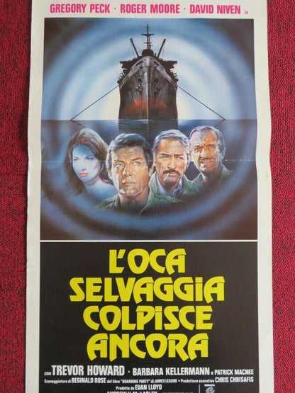 L'OCA SELVAGGIA COLPISCE ANCORA ITALIAN LOCANDINA (27.5"x13") POSTER 1980