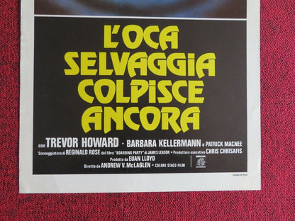 L'OCA SELVAGGIA COLPISCE ANCORA ITALIAN LOCANDINA (27.5"x13") POSTER 1980