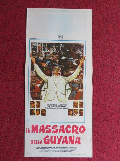 IL MASSACRO DELLA GUYANA ITALIAN LOCANDINA (27.5"x12.5") POSTER 1979