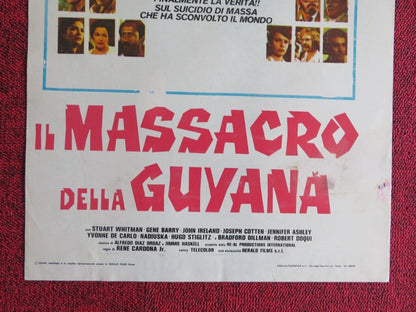 IL MASSACRO DELLA GUYANA ITALIAN LOCANDINA (27.5"x12.5") POSTER 1979