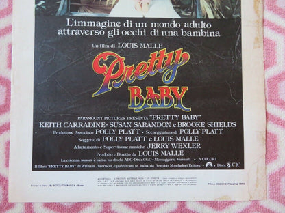 PRETTY BABY  ITALIAN LOCANDINA (27.5"x13.5") POSTER BROOKE SHIELDS 1978