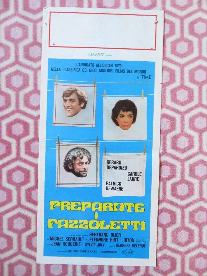 PREPARATE I FAZZOLETTI ITALIAN LOCANDINA (27.5"x13") POSTER 1978