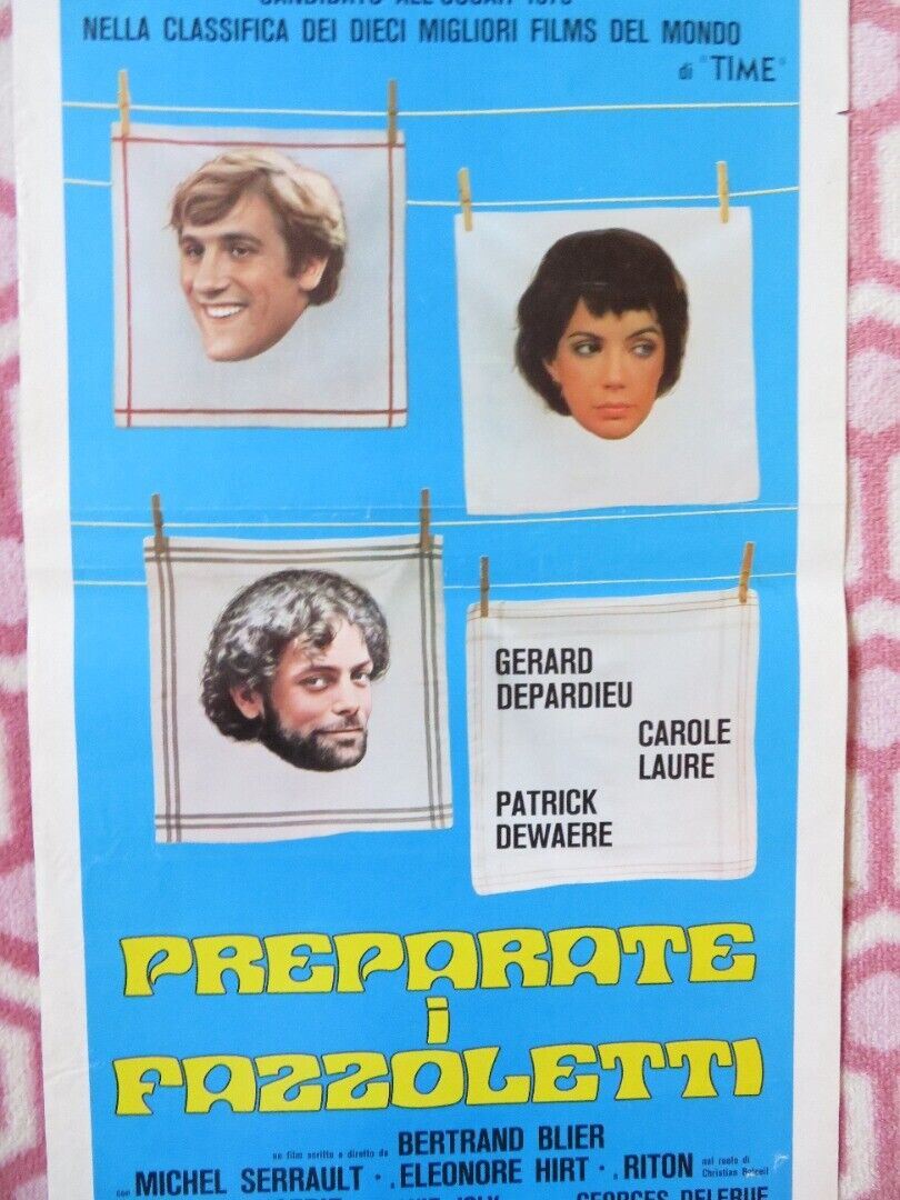 PREPARATE I FAZZOLETTI ITALIAN LOCANDINA (27.5"x13") POSTER 1978