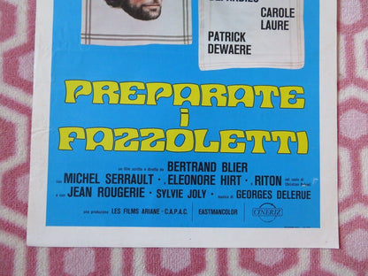 PREPARATE I FAZZOLETTI ITALIAN LOCANDINA (27.5"x13") POSTER 1978