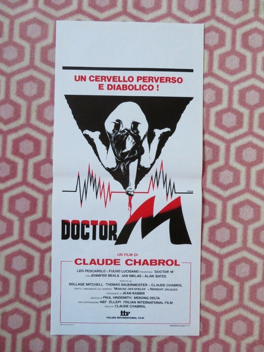 DOCTOR M / Dr. M ITALIAN LOCANDINA (27.5"x13") POSTER ALAN BATES 1991