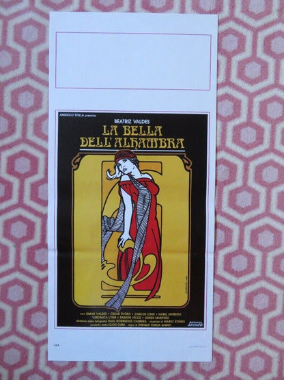 LA BELLA DELL' ALHAMBRA  ITALIAN LOCANDINA (27.5"x13") POSTER 1989