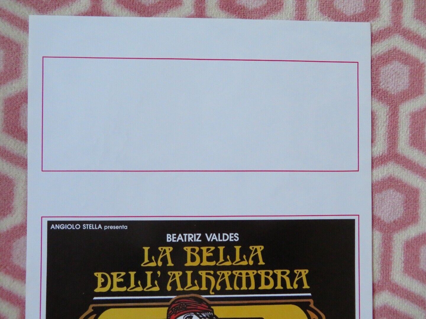 LA BELLA DELL' ALHAMBRA  ITALIAN LOCANDINA (27.5"x13") POSTER 1989