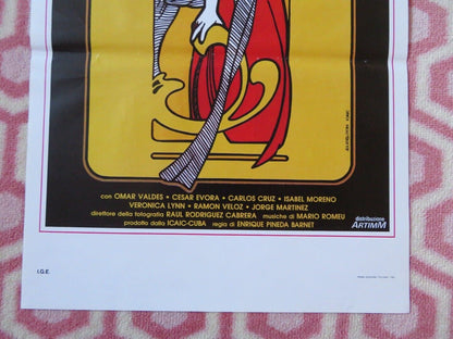 LA BELLA DELL' ALHAMBRA  ITALIAN LOCANDINA (27.5"x13") POSTER 1989