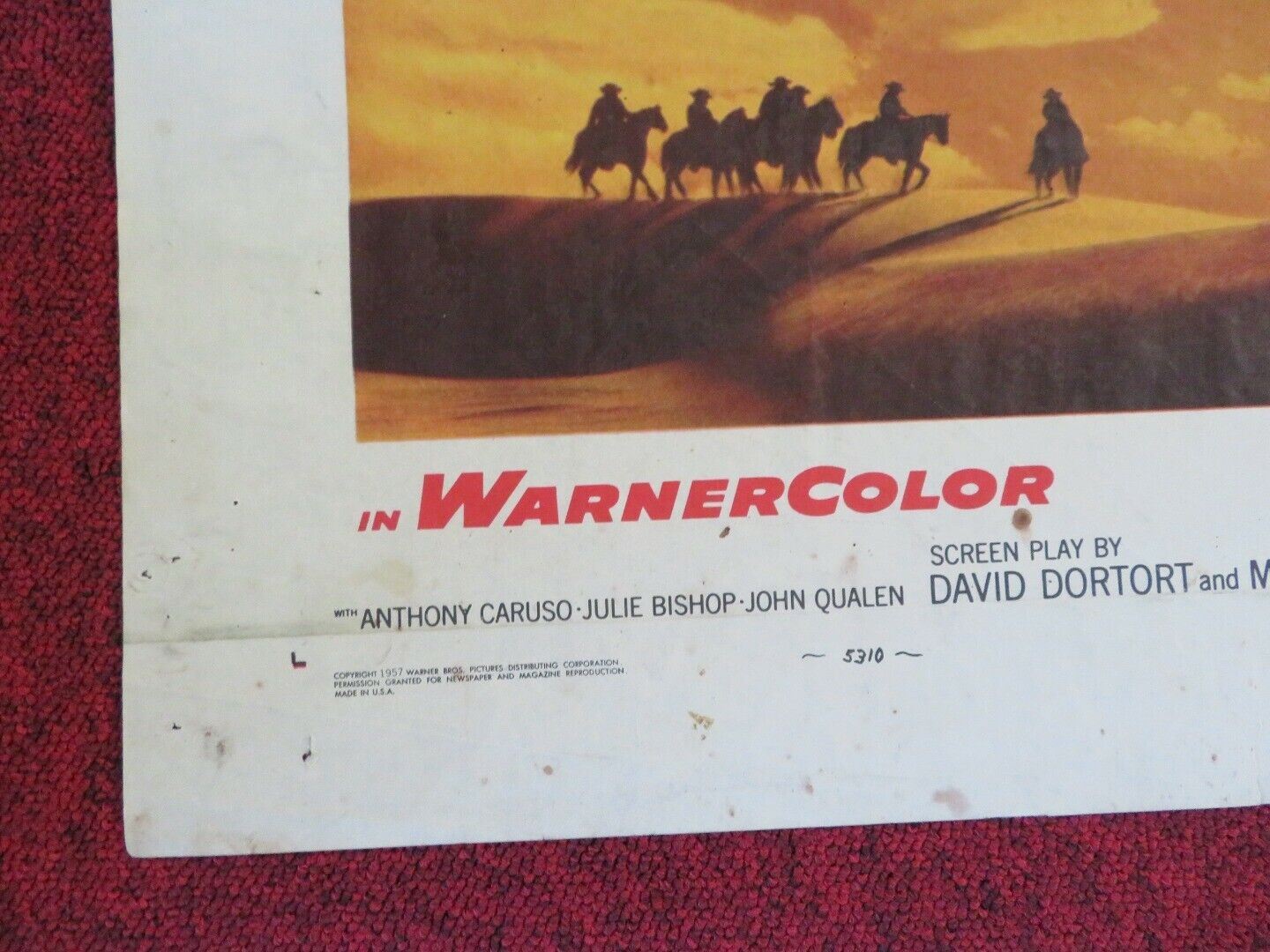 THE BIG LAND  FOLDED US ONE SHEET POSTER ALAN LADD VIRGINIA MAYO 1957