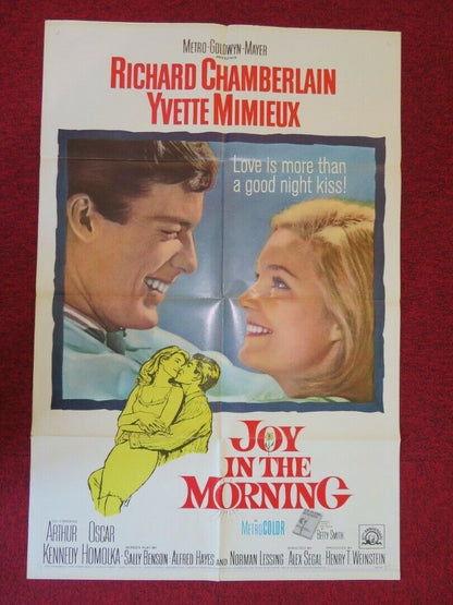 JOY IN THE MORNING  FOLDED US ONE SHEET POSTER RICHARD CHAMBERLAIN 1965