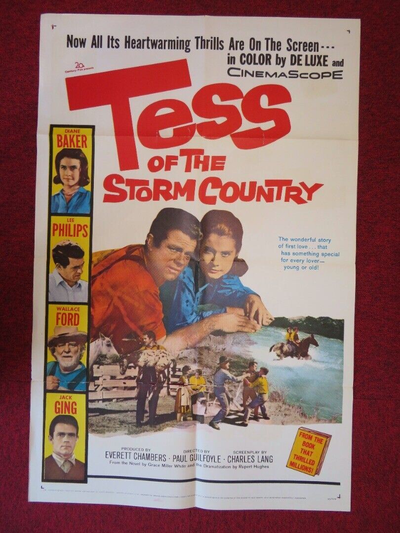 TESS OF THE STORM COUNTRY  FOLDED US ONE SHEET POSTER DIANE BAKER 1960