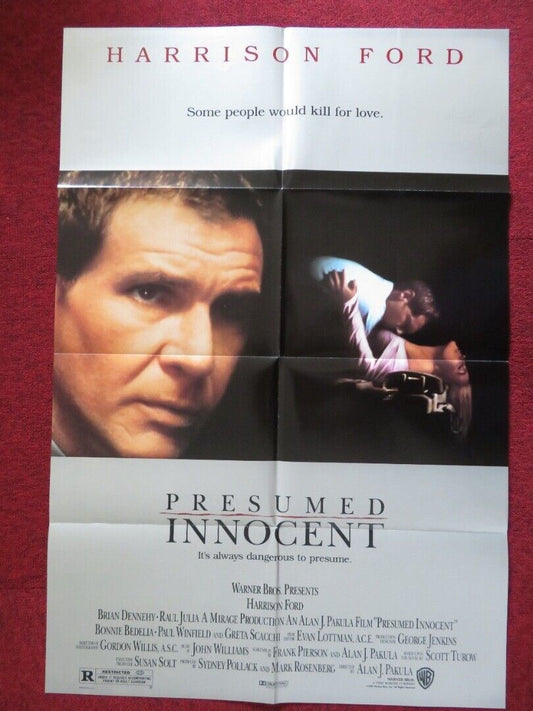 PRESUMED INNOCENT FOLDED US ONE SHEET POSTER HARRISON FORD RAUL JULIA 1990