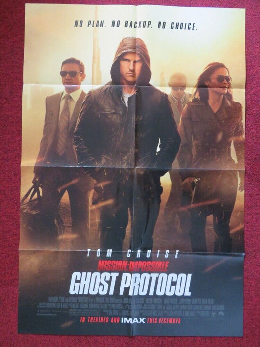 MISSION IMPOSSIBLE GHOST PROTOCOL FOLDED US ONE SHEET POSTER CRUISE 2011