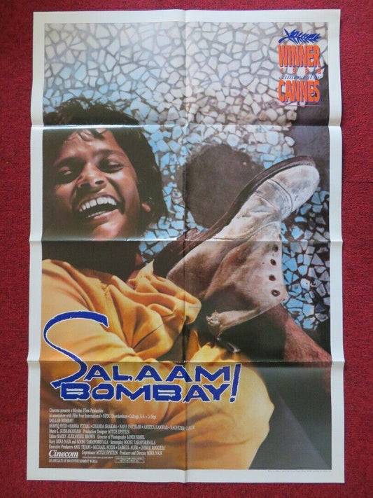 SALAAM BOMBAY FOLDED US ONE SHEET POSTER SHAFIQ SYED ANJAAN 1988