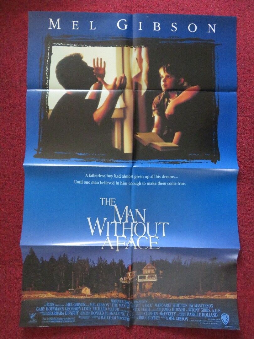 THE MAN WITHOUT A FACE FOLDED US ONE SHEET POSTER MEL GIBSON NICK STAHL 1993