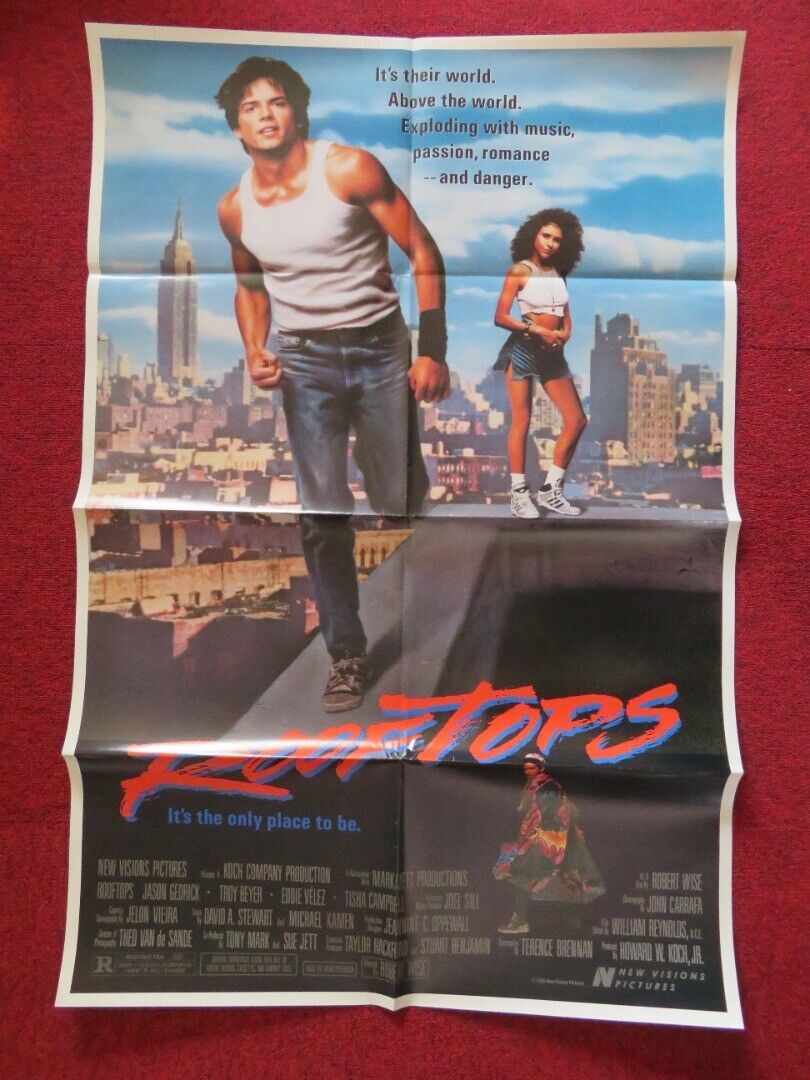 ROOFTOPS FOLDED US ONE SHEET POSTER JASON GEDRICK TROY BYER 1989