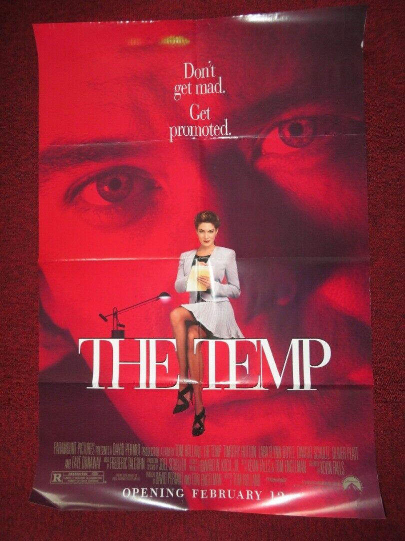 THE TEMP FOLDED US ONE SHEET POSTER TIMOTHY HUTTON LARA FLYNN BOYLE 1993