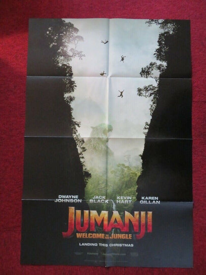 JUMANJI WELCOME TO THE JUNGLE FOLDED US ONE SHEET POSTER DWAYNE JOHNSON 2017