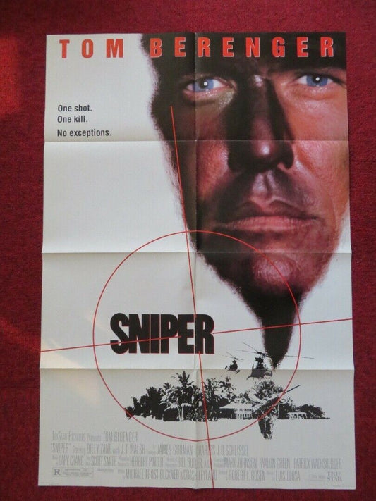 SNIPER FOLDED US ONE SHEET POSTER TOM BERENGER BILLY ZANE 1993