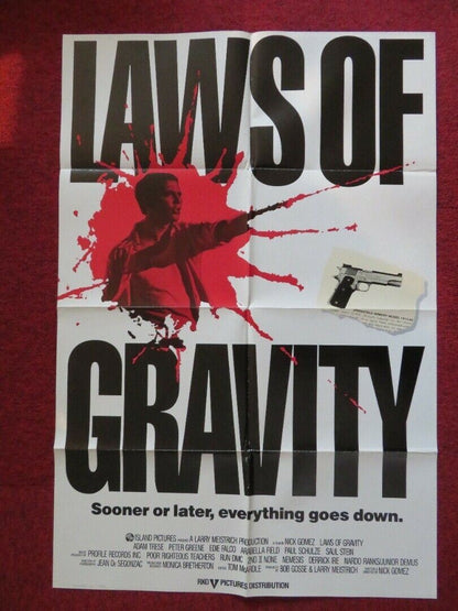 LAWS OF GRAVITY FOLDED US ONE SHEET POSTER PETER GREENE 1992