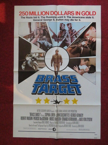 BRASS TARGET - STYLE E FOLDED US ONE SHEET POSTER SOPHIA LOREN 1978