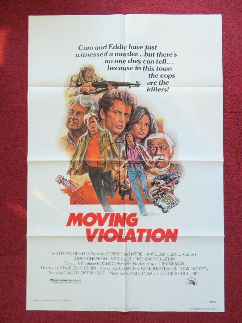 MOVING VIOLATION - STYLE B FOLDED US ONE SHEET POSTER STEPHEN MCHATTIE 19766