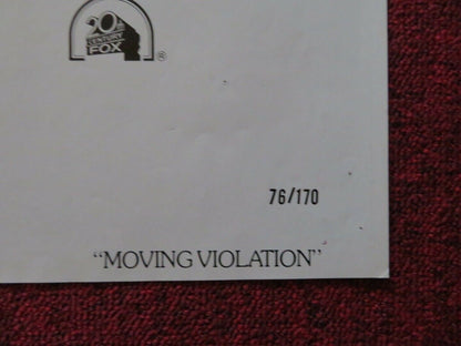 MOVING VIOLATION - STYLE B FOLDED US ONE SHEET POSTER STEPHEN MCHATTIE 19766