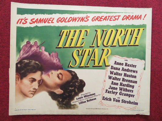 THE NORTH STAR  US HALF SHEET (22"x 28")  POSTER ANNIE BAXTER DANA ANDREWS 1943