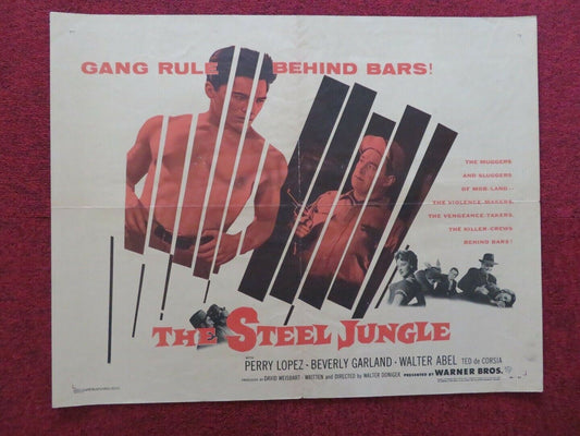 THE STEEL JUNGLE US HALF SHEET (22"x 28")  POSTER PERRY LOPEZ 1956