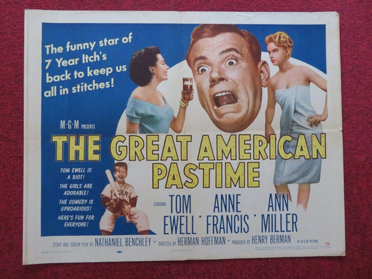 THE GREAT AMERICAN PASTIME US HALF SHEET (22"x 28")  POSTER TOM EWELL 1956