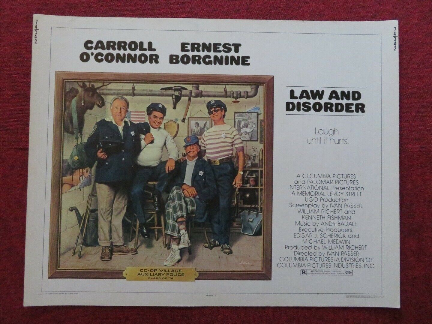 LAW AND DISORDER US HALF SHEET (22"x 28")  POSTER CARROLL O'CONNOR 1974