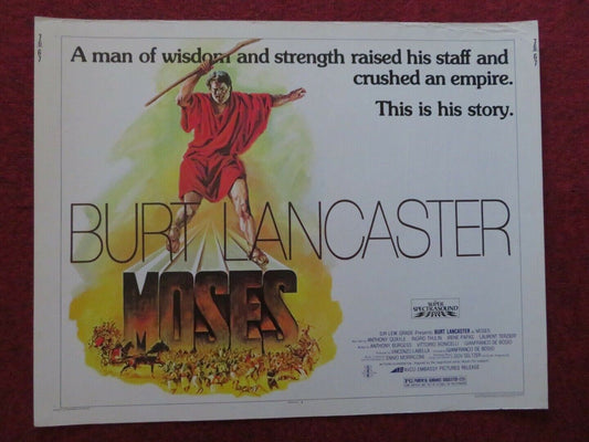 MOSES US HALF SHEET (22"x 28")  POSTER BURT LANCASTER ANTHONY QUAYLE 1976