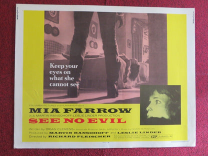 SEE NO EVIL  US HALF SHEET (22"x 28")  POSTER MIA FARROW 1971