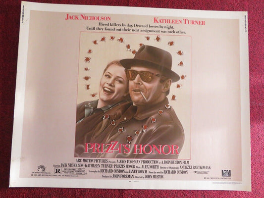 PRIZZI'S HONOR  US HALF SHEET (22"x 28")  POSTER JACK NICHOLSON 1985