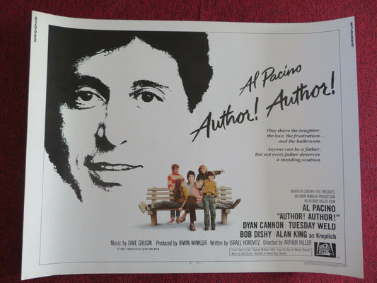 AUTHOR! AUTHOR! US HALF SHEET (22"x 28")  POSTER AL PACINO 1982