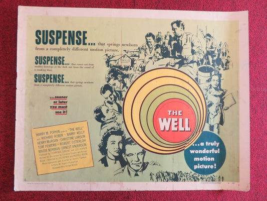 THE WELL US HALF SHEET (22"x 28")  POSTER RICHARD ROBER BARRY KELLY 1951