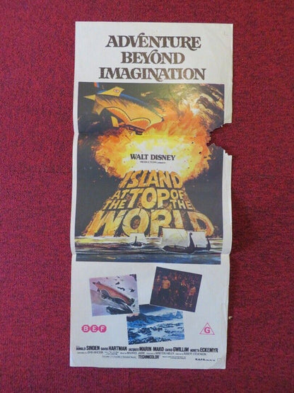 ISLAND AT THE TOP OF THE WORLD FOLDED AUSTRALIAN DAYBILL POSTER DISNEY 1974