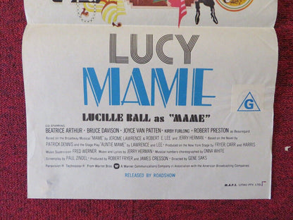 MAME FOLDED AUSTRALIAN DAYBILL POSTER LUCILLE BALL BEA ARTHUR 1974