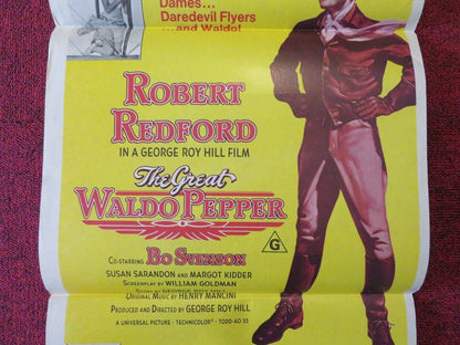 THE GREAT WALDO PEPPER FOLDED AUSTRALIAN DAYBILL POSTER ROBERT REDFORD 1975