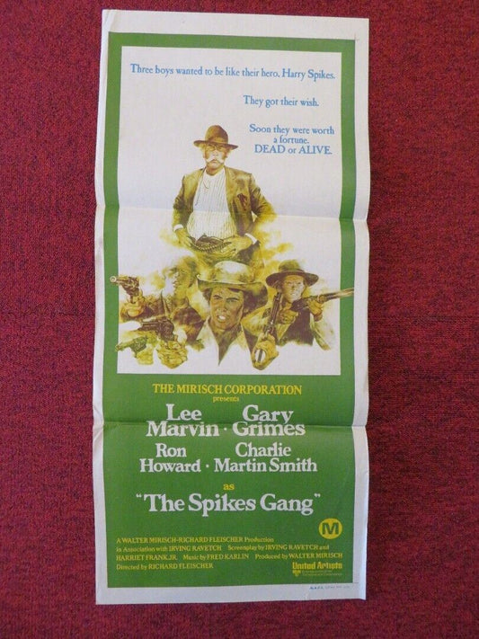 THE SPIKES GANG FOLDED AUSTRALIAN DAYBILL POSTER LEE MARVIN RON HOWARD 1974